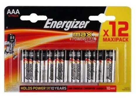 Элемент питания Energizer Max LR03 AAA бл 12