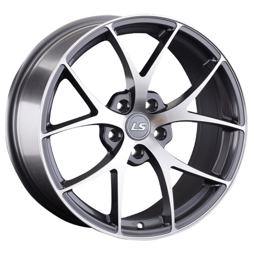 фото Диски ls wheels 845 8,5x18 5x114,3 d67.1 et35 цвет gmf (темно-серый,полировка)