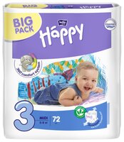 Bella Baby happy подгузники fun 3 (5-9 кг) 72 шт.