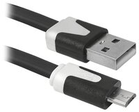 Кабель Defender USB - microUSB (USB08-03P) 1 м черный