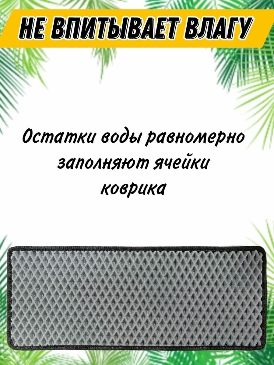 Коврик/поддон для цветов и растений для дома и сада, Серый с черным кантом,40х25См