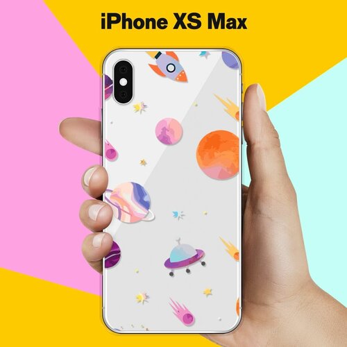 Силиконовый чехол Узор из планет на Apple iPhone Xs Max силиконовый чехол узор из такс на apple iphone xs max