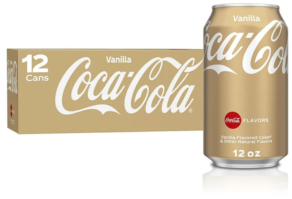 Газированный напиток Coca-Cola Vanilla (США) 0.355 л ж/б упаковка 12 штук - фотография № 1