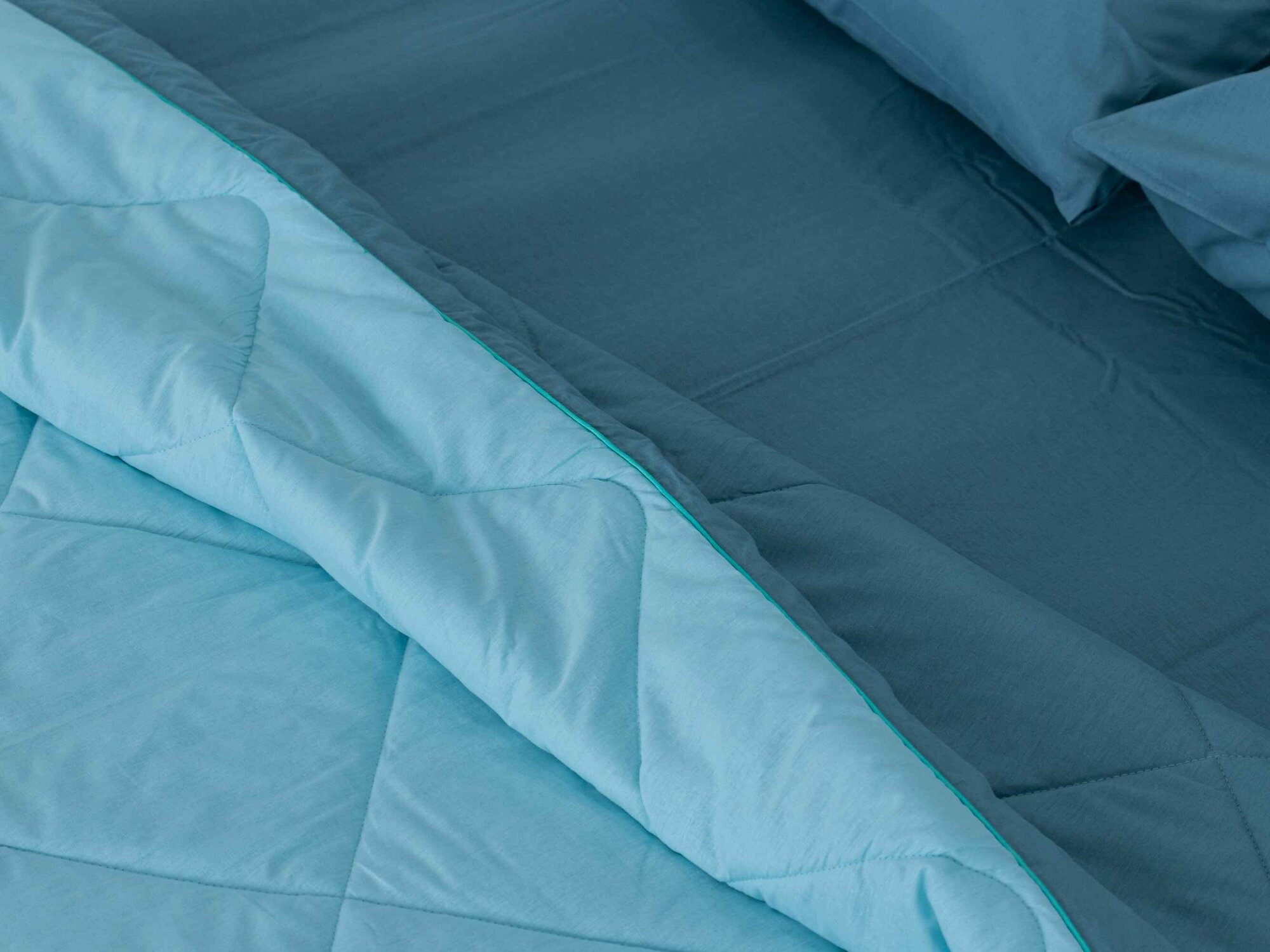Комплект с одеялами DonCotton "Мятный/Полынь", семейный - фотография № 6