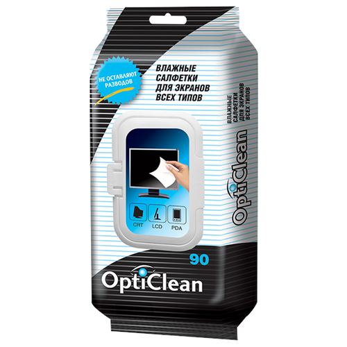 Opti Clean для экранов всех типов набор 90 шт. 200 мм x 150 мм, белый