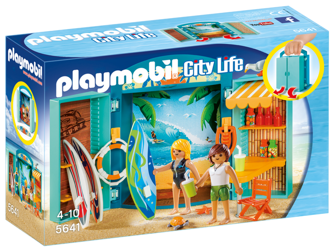 Набор с элементами конструктора Playmobil City Life 5641 Магазин для серфингистов