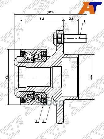 Ступичный Узел Перед Ford C-Max/Focus Ii 03- Sat арт. ST-1471854