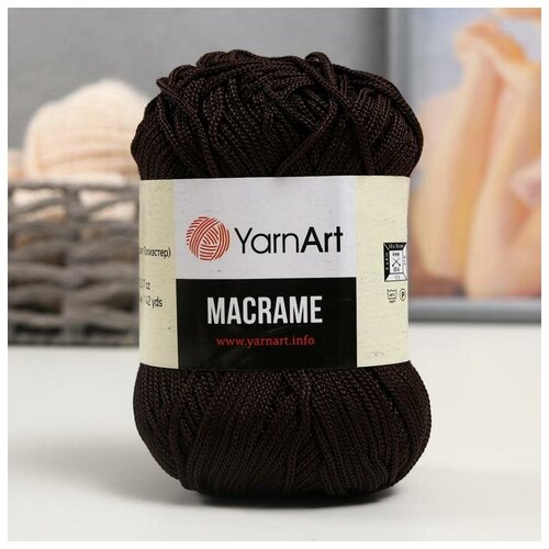 Пряжа Macrame Макраме 100% полиэстер 130м/90гр (157 шоколад) пряжа macrame макраме 100% полиэстер 130м 90гр 135 сирень