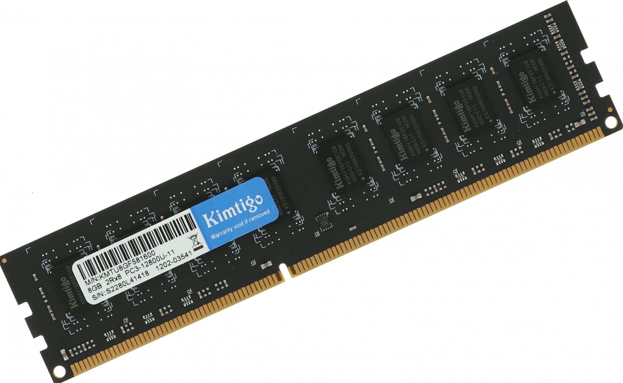 Оперативная память Kimtigo DDR3L - 8Gb, 2666 МГц, DIMM, CL11 (kmtu8gf581600) - фото №2