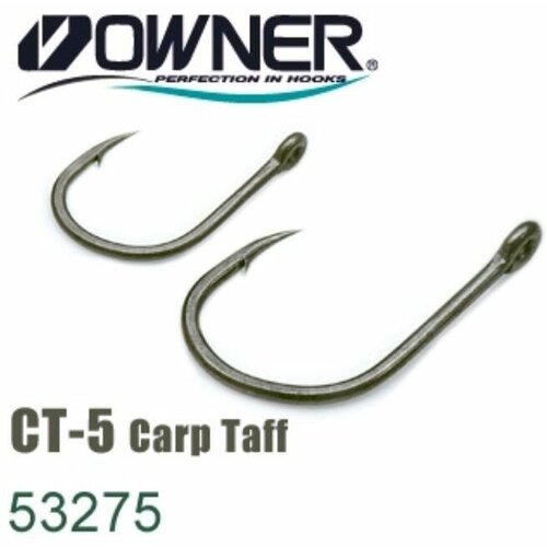 Крючок Owner 53275 №8 (CT-5) аналог С-5 крючки с колечком owner carp taff aya size 6 тефлон