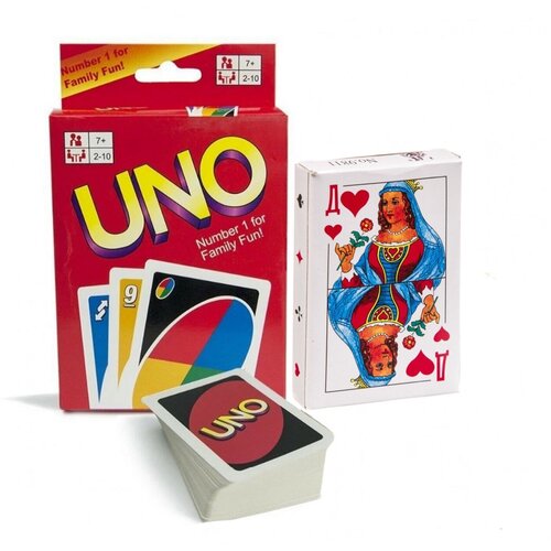 Игра настольная карточная UNO + игральные карты в подарок, Уно