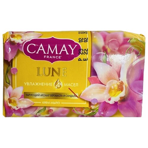 Camay Lune крем - мыло увлажнение 4 масел, набор 6шт. по 85г.