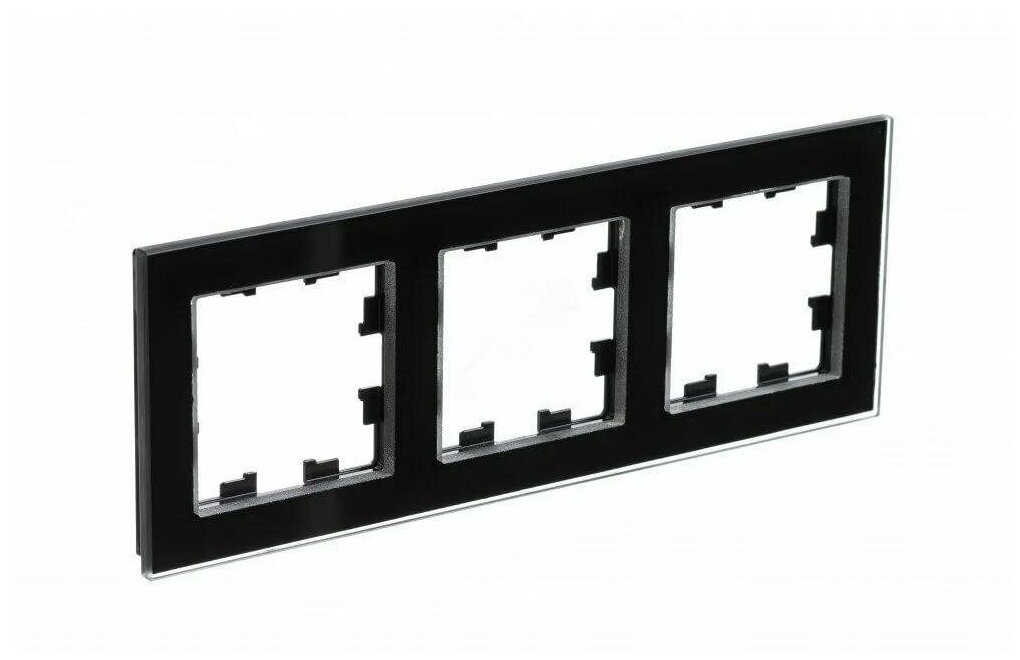 Рамка трехпостовая ATLASDESIGN NATURE, стекло черный (ATN321003)