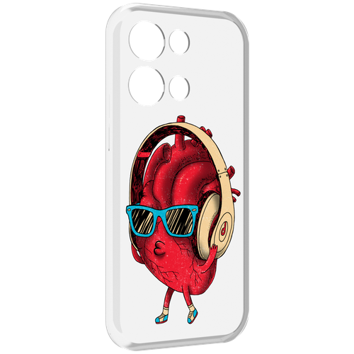 Чехол MyPads слушай сердце для OPPO Reno8 Pro задняя-панель-накладка-бампер