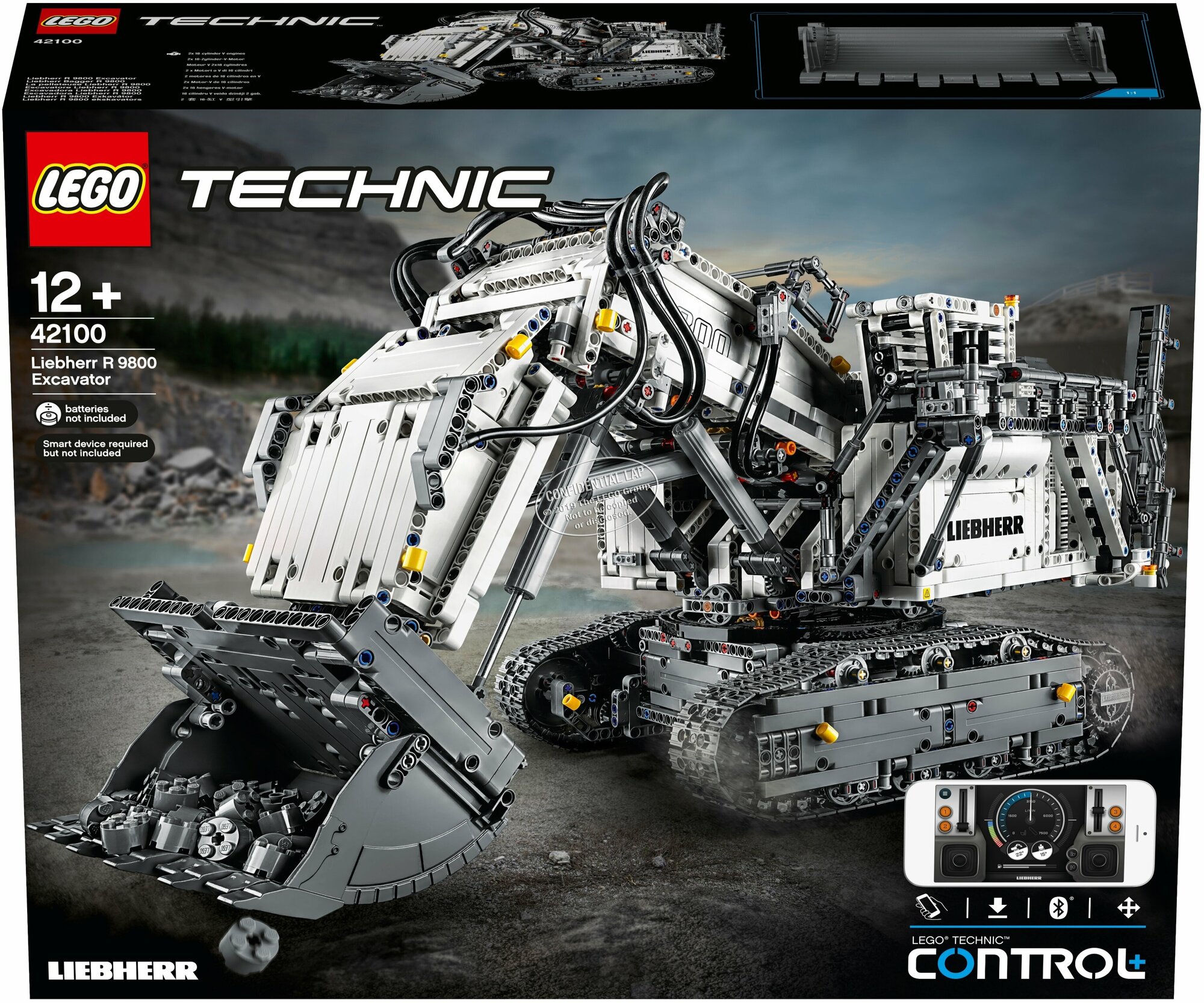 Электромеханический конструктор LEGO Technic 42100 Экскаватор Liebherr R 9800