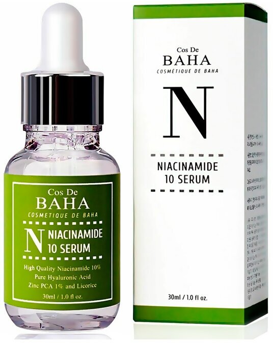 COS DE BAHA Сыворотка противовоспалительная для жирной кожи. Niacinamide 10 serum (N), 30 мл.