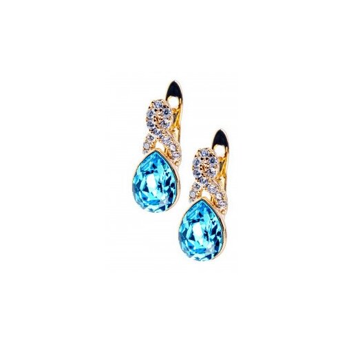 фото Серьги xuping jewelry, бижутерный сплав, голубой