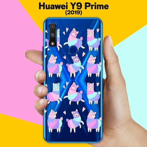 Силиконовый чехол Цветные ламы на Huawei Y9 Prime (2019) силиконовый чехол цветные ламы на huawei y5p