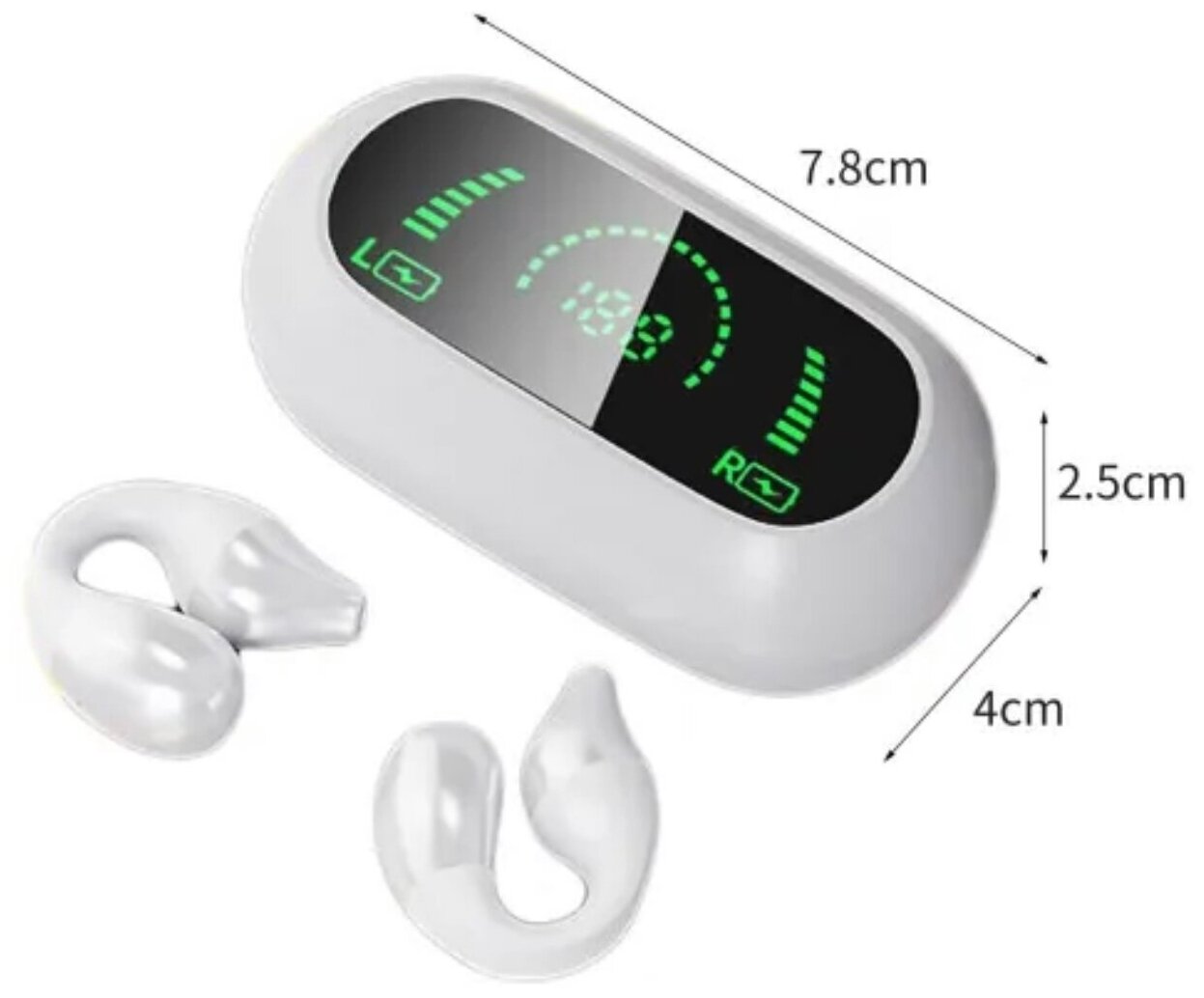 Наушники Bluetooth-гарнитура 5.3 S03 с костной проводимостью белые