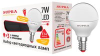 Упаковка светодиодных ламп 3 шт SUPRA E14, P45, 7 Вт, 3000 К