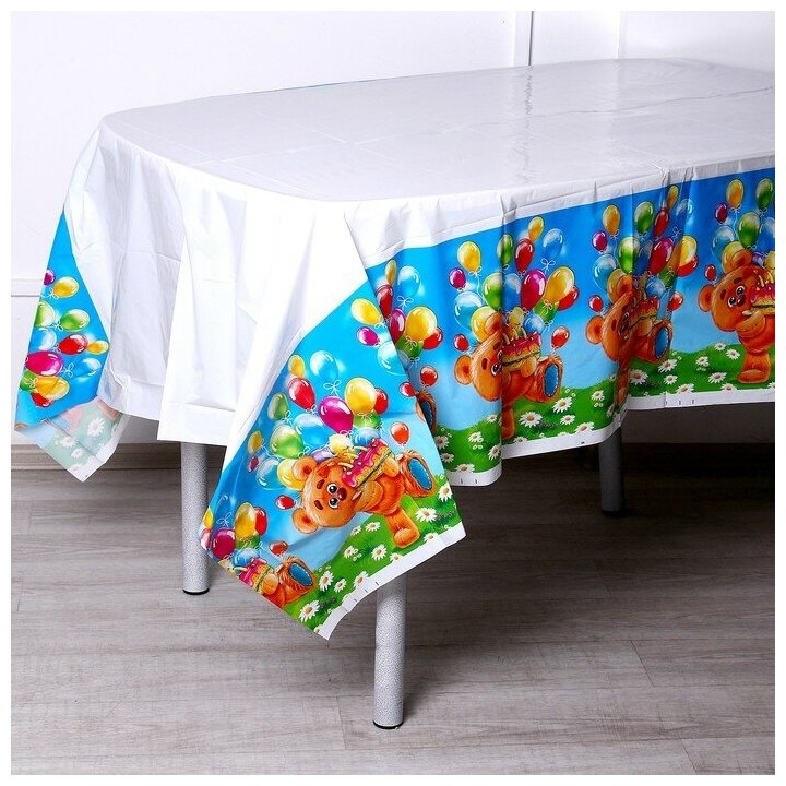 фото Страна Карнавалия Скатерть «Мишка», 137 × 180 см