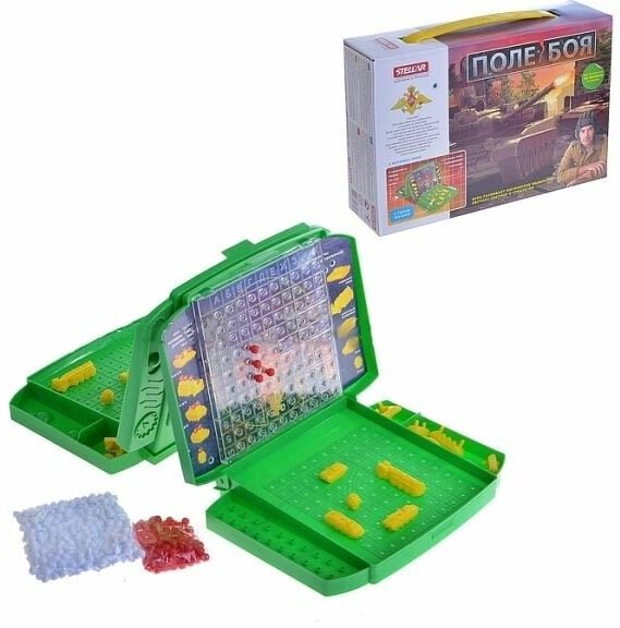 Стеллар. Настольная игра №52 "Поле боя" 2 игровых поля, тактическая, стратегическая, для 2 игроков, от 6 лет