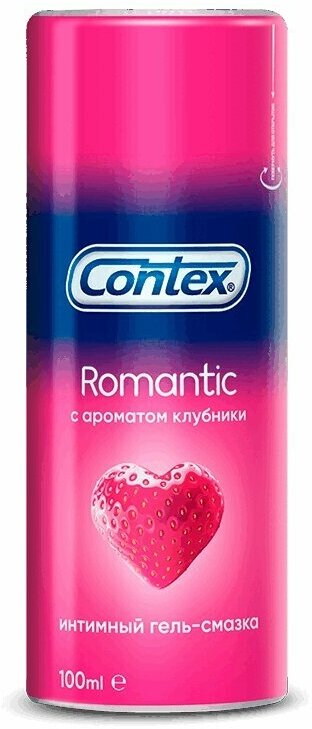 Смазка интимная Contex Romantic 100 мл с ароматом клубники