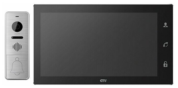 CTV-DP4106AHD Комплект цветного видеодомофона для квартиры и дома (Черный)