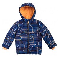 Куртка playToday размер 128, синий/ оранжевый/ белый