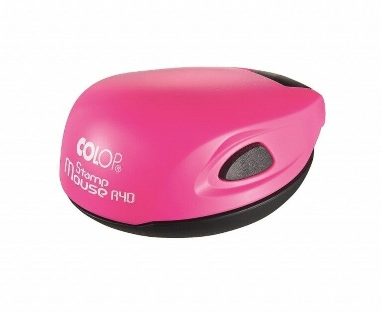 COLOP Mouse R40 розовый неон - карманная оснастка для печати