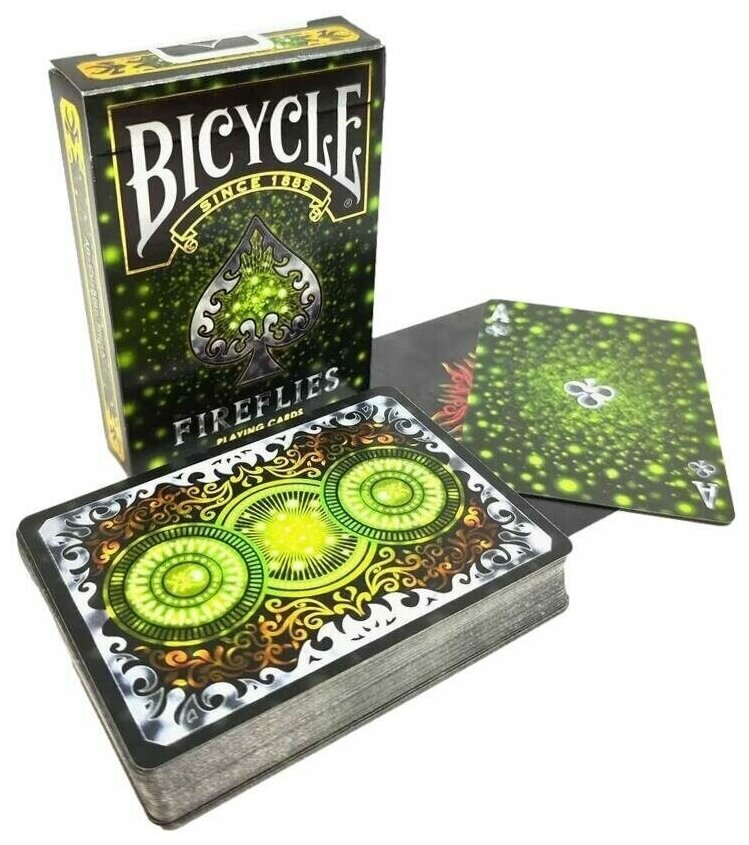 Карты игральные 54 шт. Bicycle Fireflies, с пластиковым покрытием