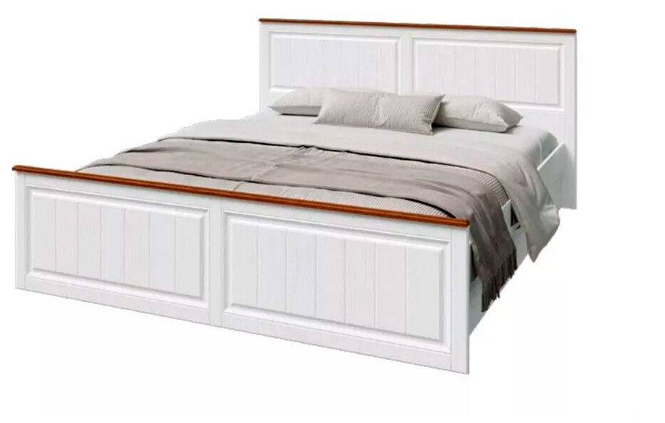 фото Кровать Валенсия 1,6м Белая/ Кровать двухспальная белая 160х200