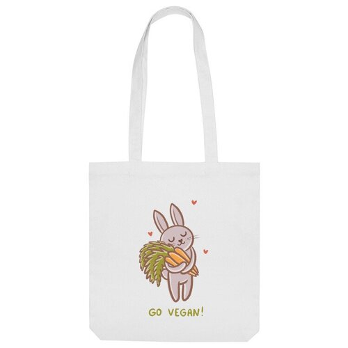 Сумка шоппер Us Basic, белый детская футболка заяц и морковка подарок для вегетарианца вегана 152 синий