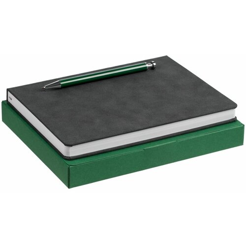 Набор Magnet с ежедневником, серый с зеленым
