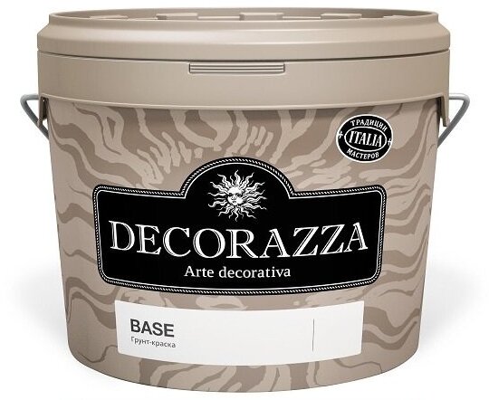 Грунтовка водостойкая Decorazza Base, 4 кг, 2.7 л, белый