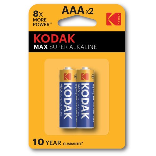 Батарейки Kodak LR03-2BL MAX SUPER Alkaline [K3A-2] 2 шт батарейки kodak xtralife alkaline lr03 8 2bl k3a 8 2 10шт