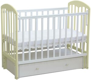 Кроватка детская ВПК Фея-328 (белый-ваниль), массив (сп. м: 120х60 см.)