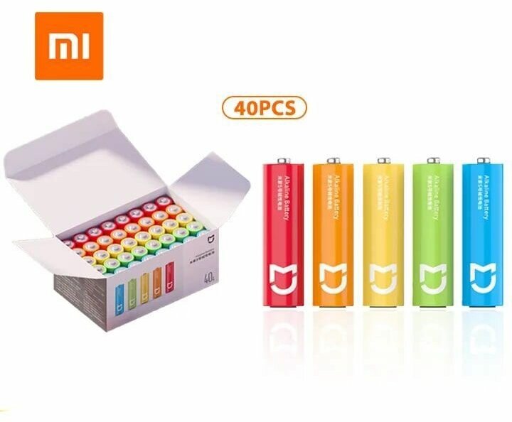 Батарейки Mijia Rainbow No.7 AAA batteries (40 шт, AAA) разноцветные