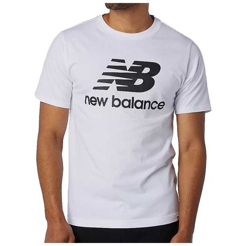 Футболка/New Balance/MT01575-SBU/Essentials Stacked Logo Tee/синий/L