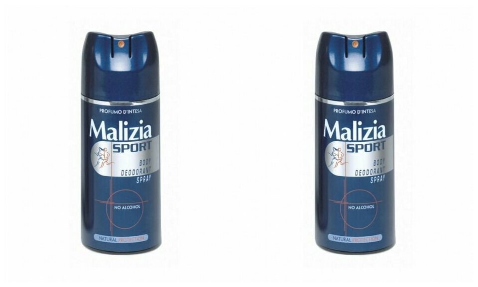 MALIZIA Дезодорант-аэрозоль Uomo Black & Wild, 150 мл, 2 штуки /