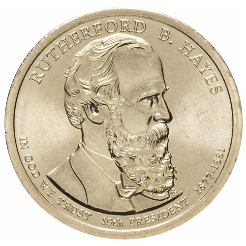 Монета 1 доллар Ратерфорд Хейз. Президенты США. D, 2011 г. в. Состояние UNC (из мешка)