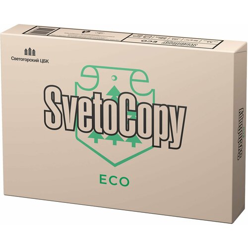 Бумага офисная А4, 80 г/м2, 500 л, SVETOCOPY ECO, белизна 60%, Sylvamo, Россия бумага офисная а4 80 г м2 500 л svetocopy eco белизна 60% sylvamo россия 114324