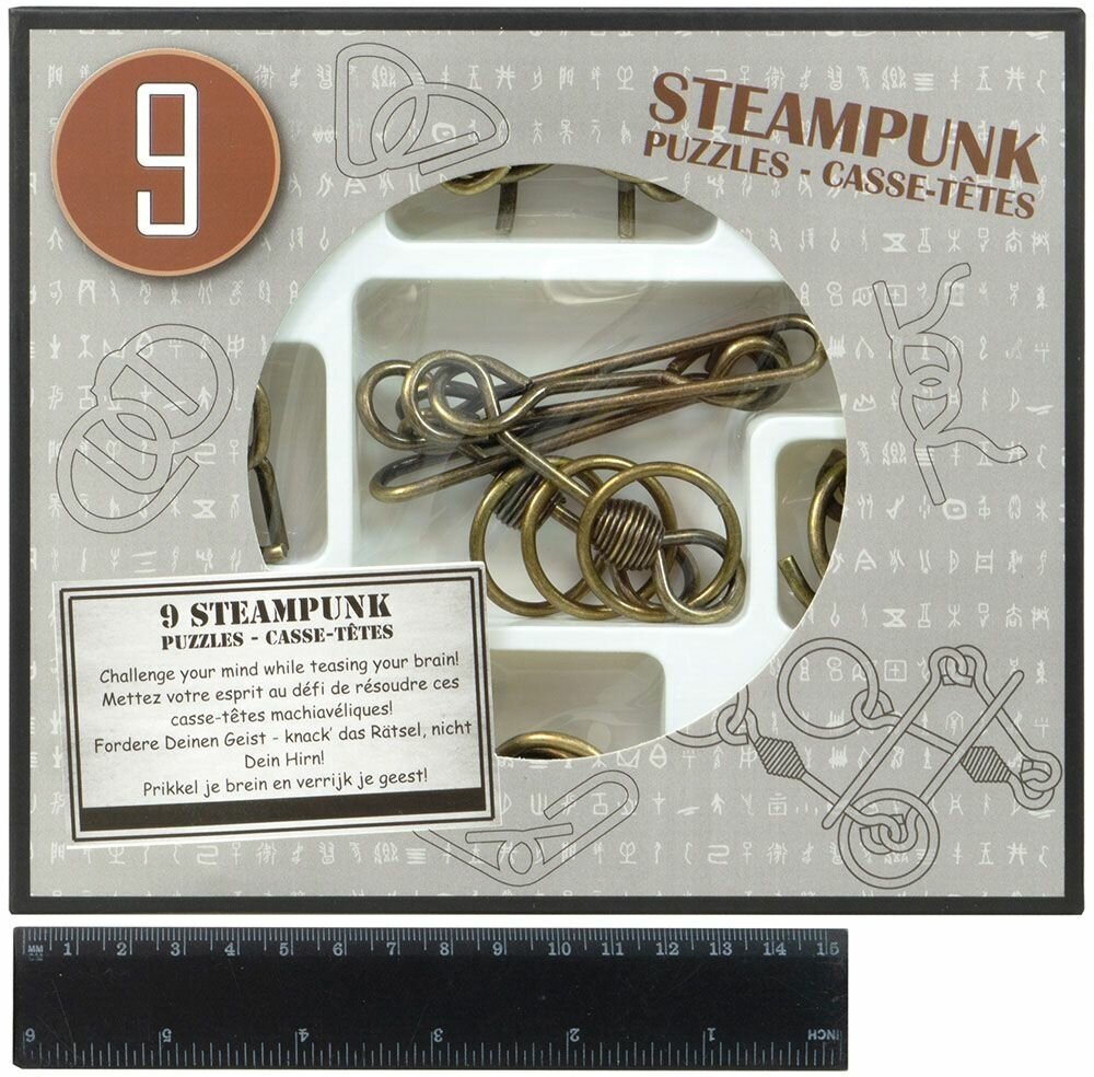 Набор головоломок Эврика: Steampunk (серый) Huzzle Cast - фото №3
