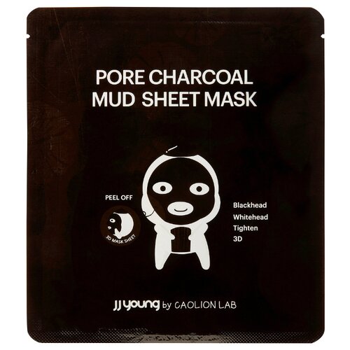 фото JJ Young Маска Pore Charcoal Mud Sheet, 25 мл