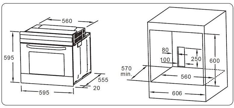 Электрический духовой шкаф Evelux EO 610, черный - фотография № 7