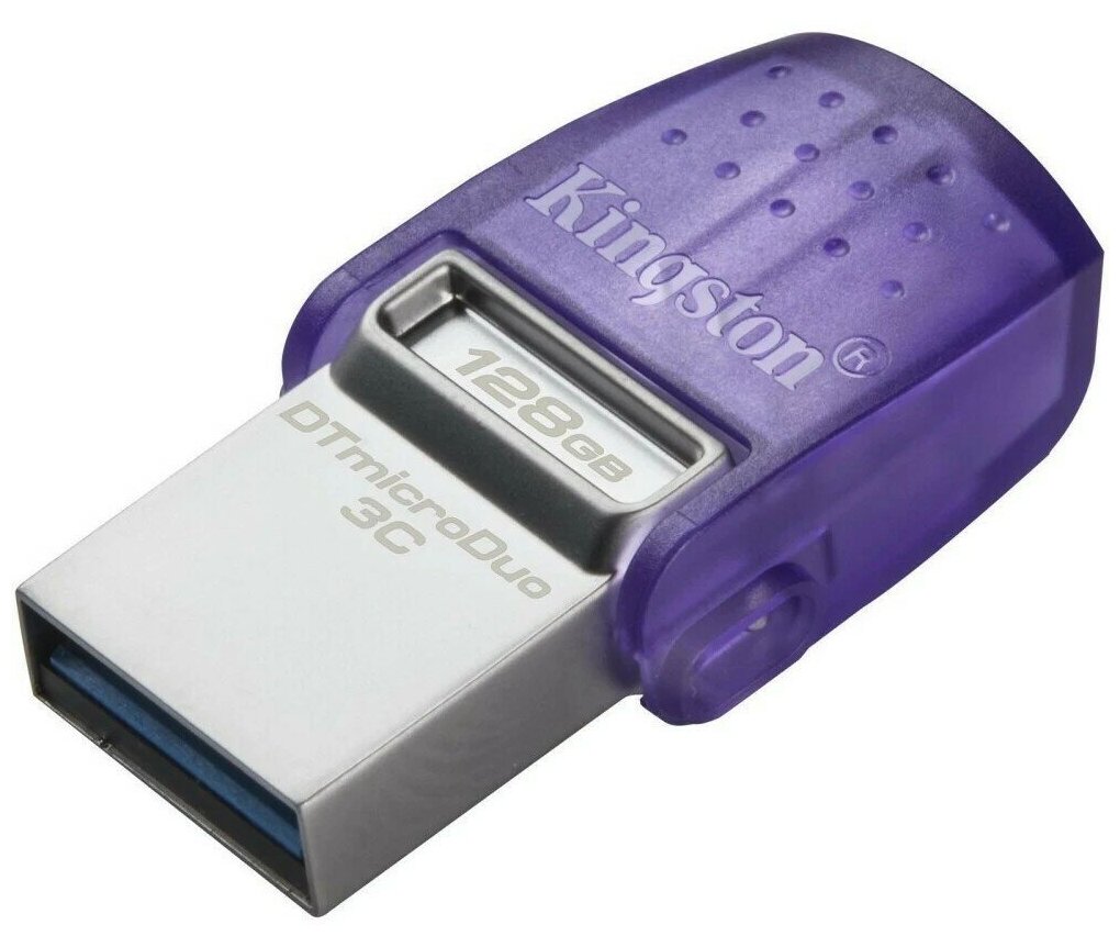 Kingston Носитель информации USB Drive 128Gb DataTraveler microDuo 3C DTDUO3CG3 128GB USB3.0 фиолетовый