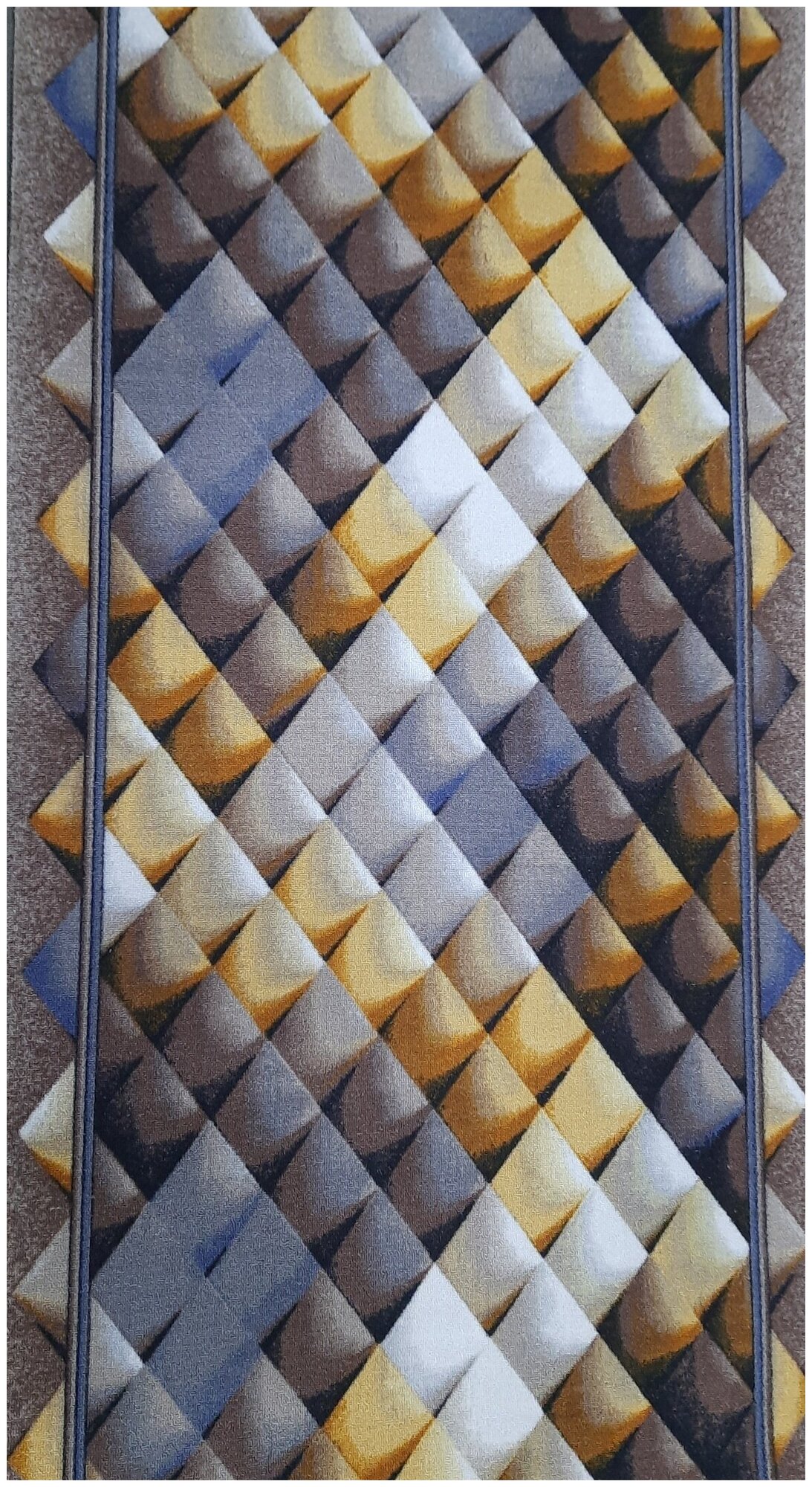 Ковровая дорожка на войлоке, Витебские ковры, с печатным рисунком, 2596, разноцветная, 1*4м - фотография № 2