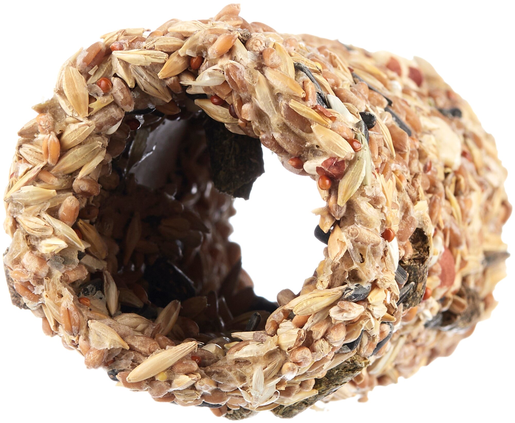 Родные корма D 5 см 250 г лакомство-игрушка тоннель для грызунов с орехами