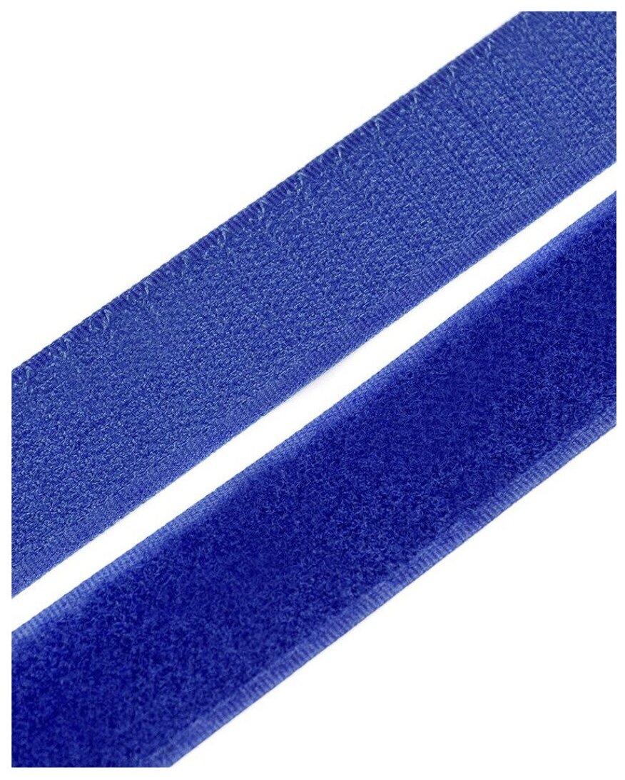 Лента контактная (липучка) пара петля и крючок, 25 мм*5 м, синяя