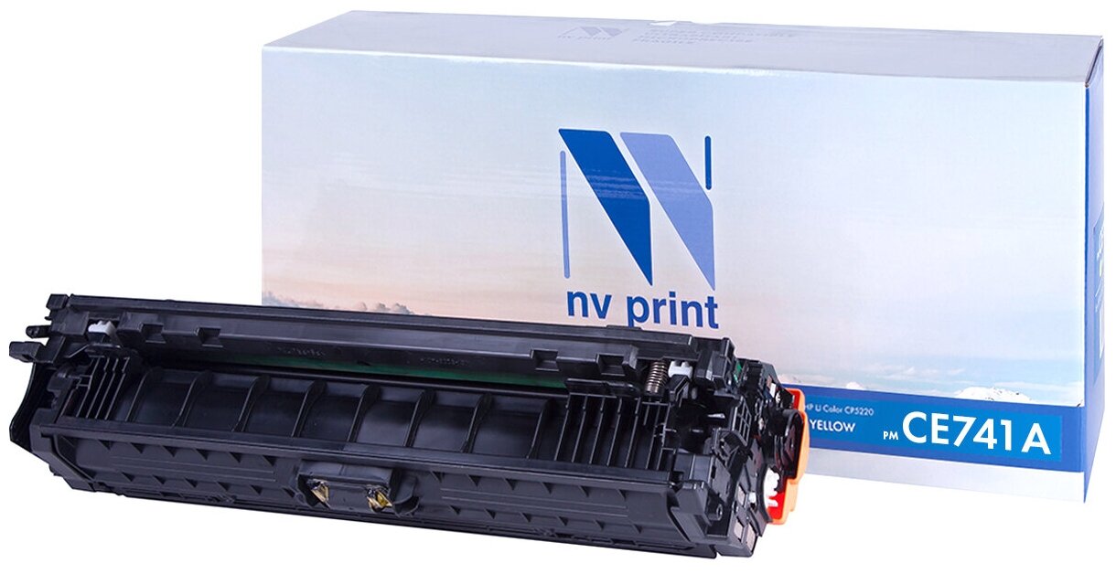 Лазерный картридж NV Print NV-CE741AC для HP LaserJet Color CP5220, CP5225, CP5225dn, CP5225n (совместимый, голубой, 7300 стр.)